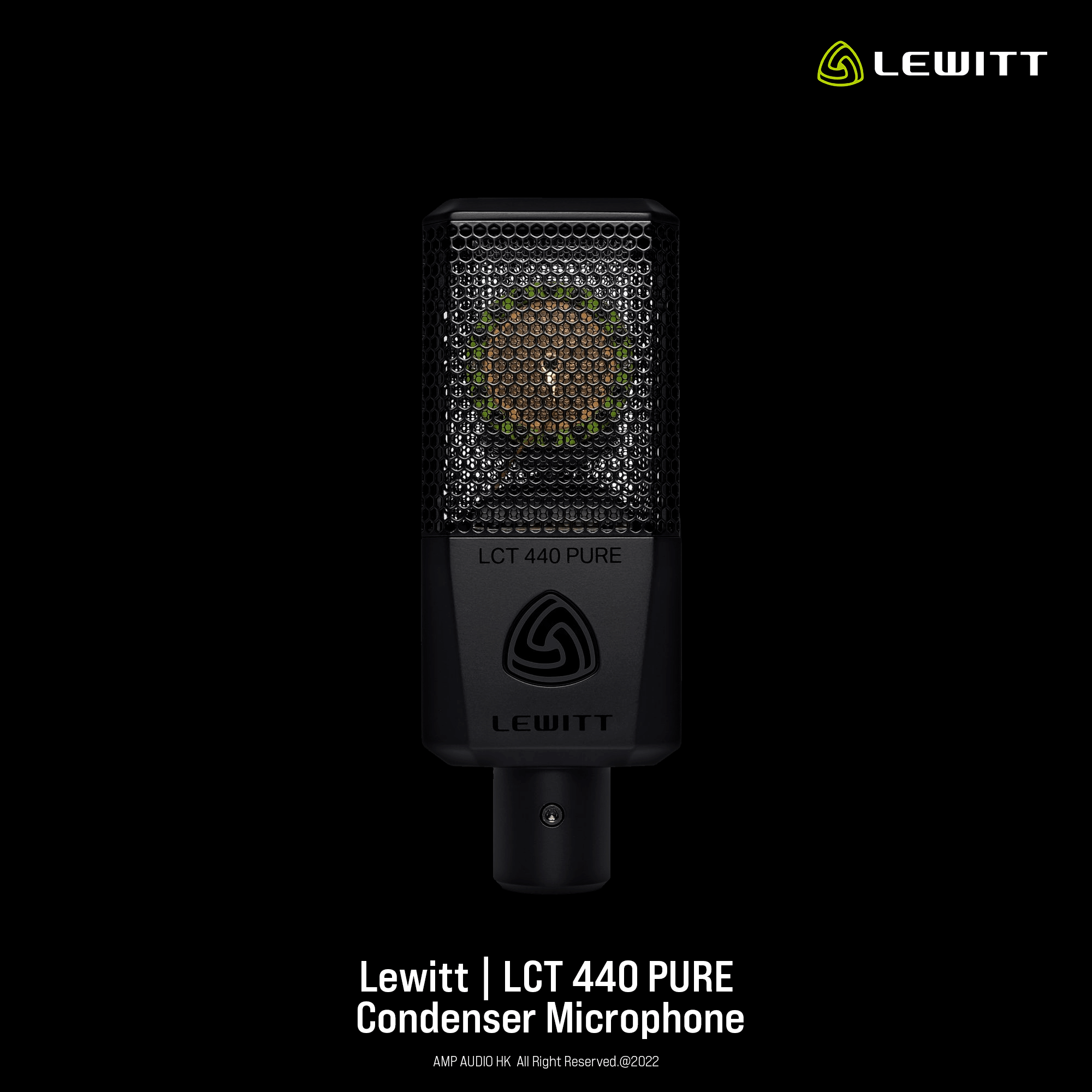 LEWITT | Large Diaphragm Condenser Mic | LCT 440 PURE | AMP